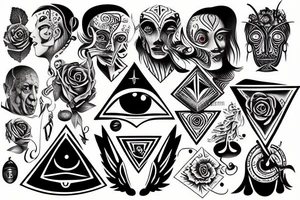 Illuminati and dollar tattoo idea