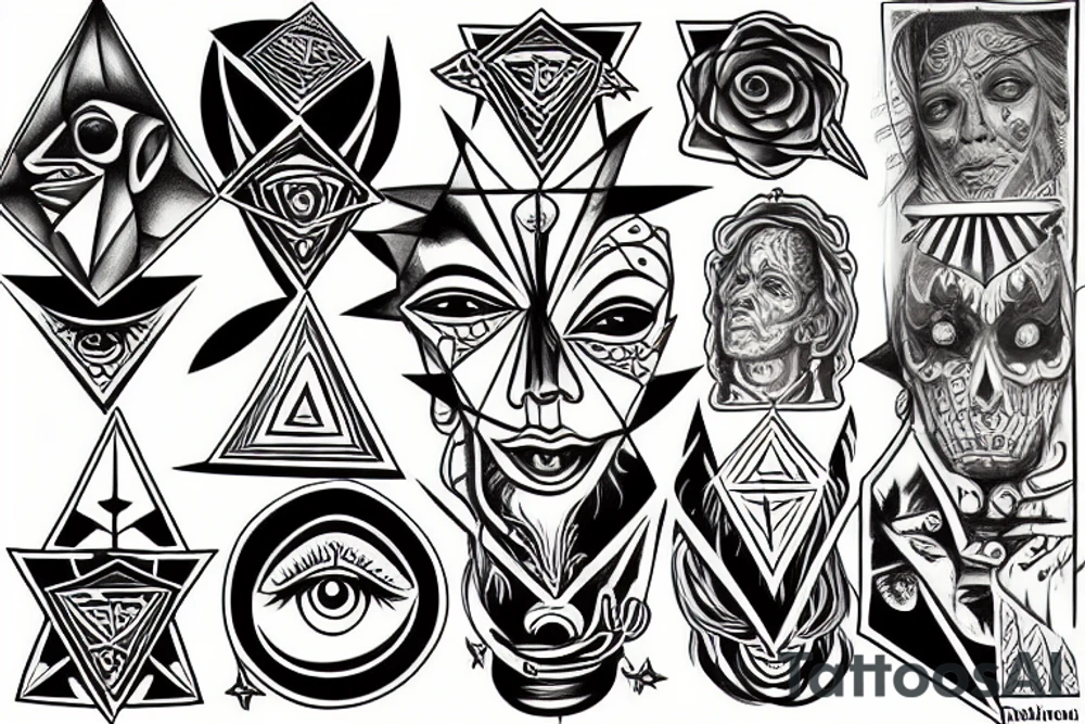 Illuminati and dollar tattoo idea