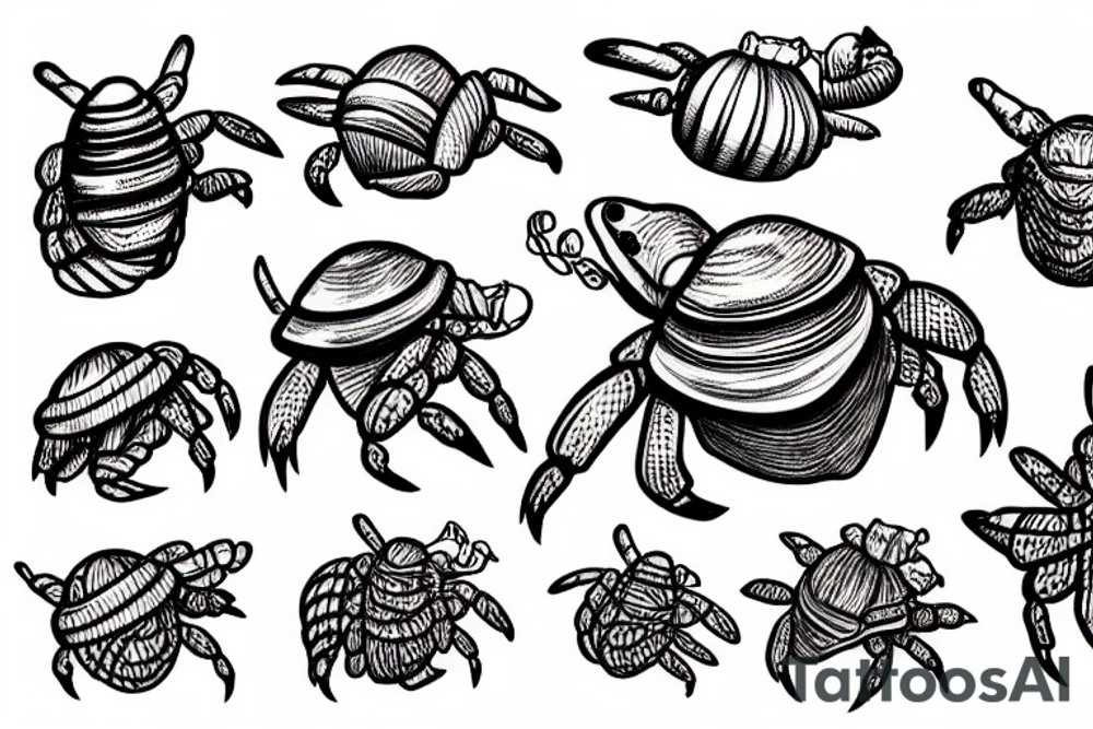 Hermit crab tattoo idea