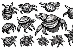 Hermit crab tattoo idea