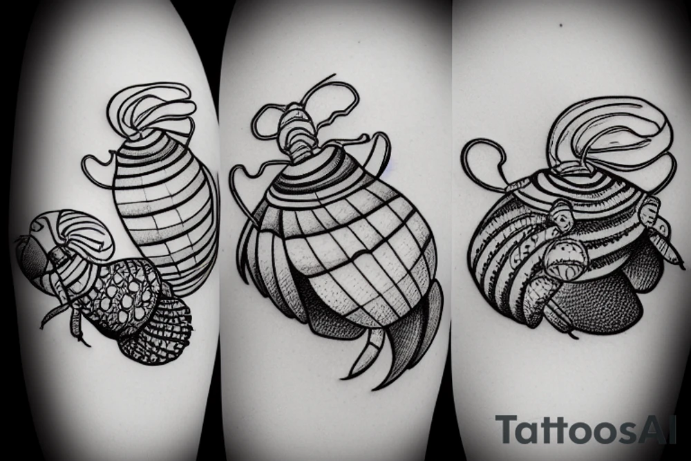 Hermit crab tattoo idea