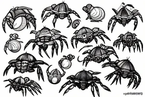 Hermit crab tattoo idea
