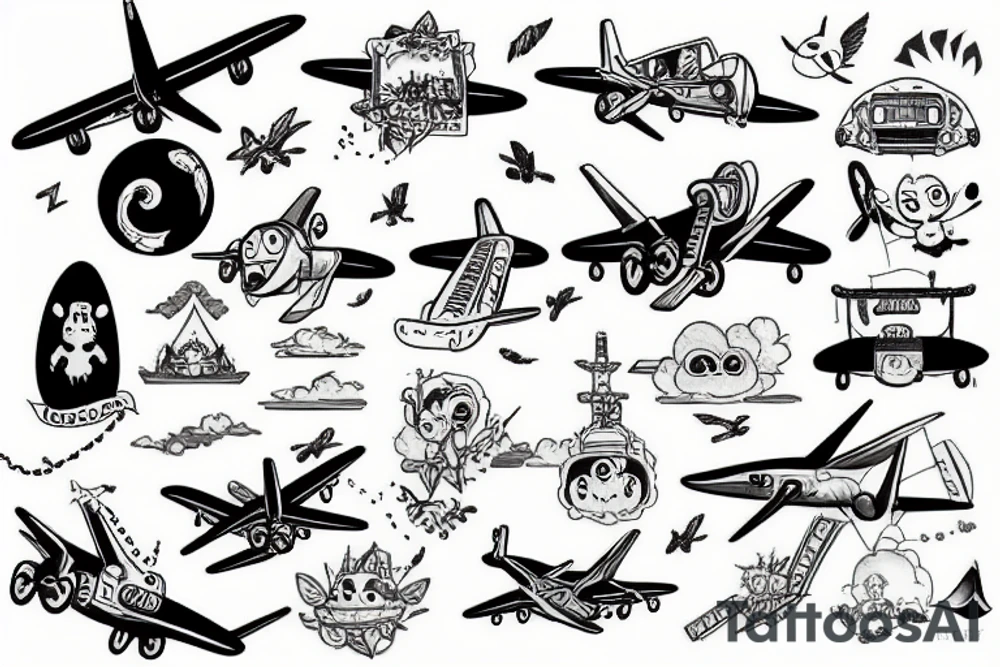Airplane tattoo idea