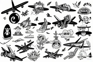 Airplane tattoo idea