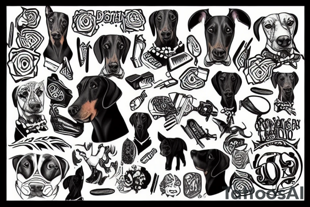 Dobermann tattoo idea