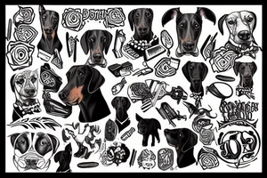 Dobermann tattoo idea