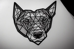 Dobermann in a heart outline tattoo idea