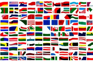Vertically arranged flags of all countries i have visited tattoo idea
