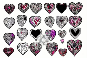 pixelated heart tattoo idea