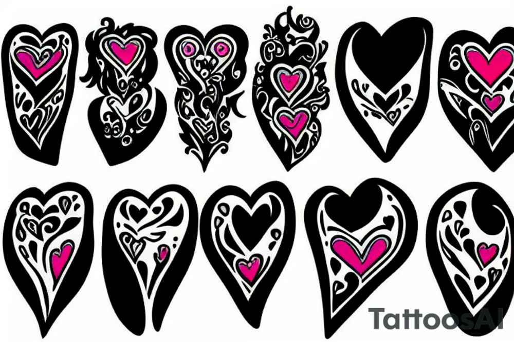 pixel heart tattoo idea