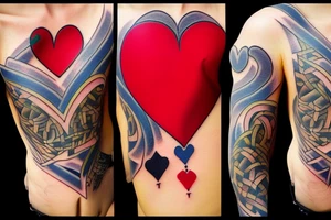 pixel heart tattoo idea