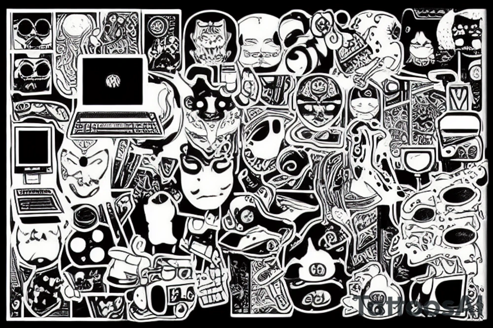 Computer war with humans tattoo idea