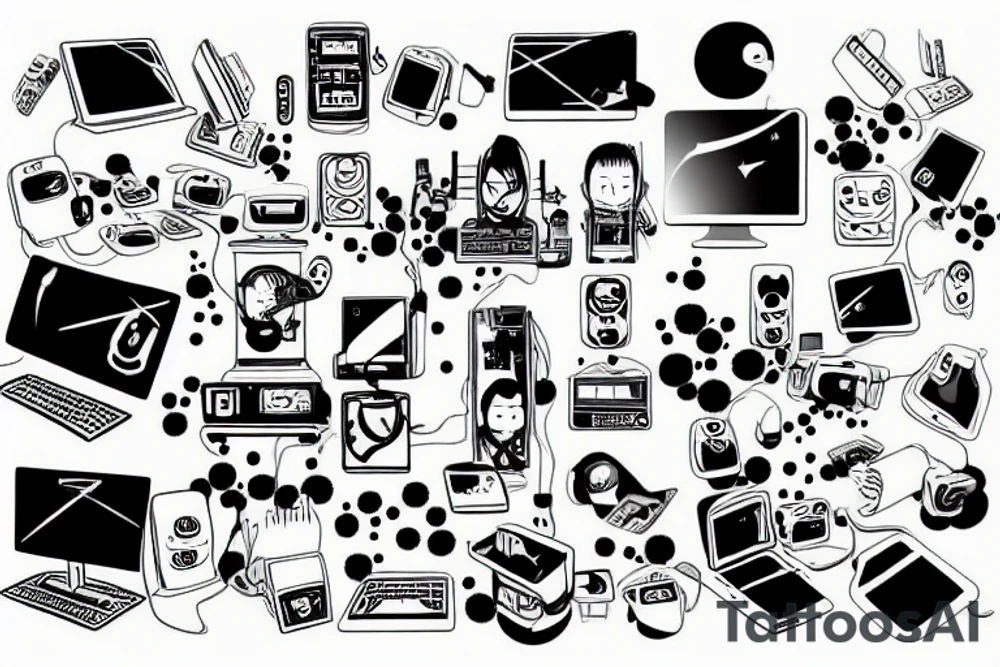 Computer war with humans tattoo idea