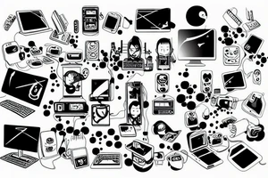 Computer war with humans tattoo idea