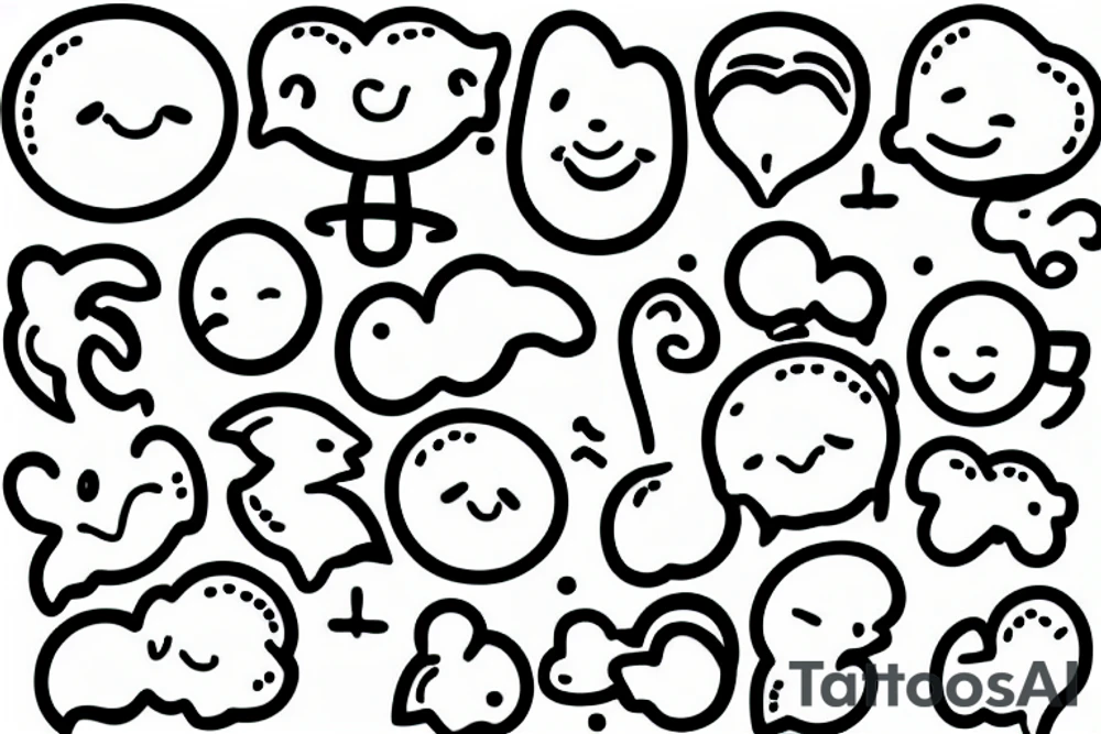 Simple Happiness Sticker Tattoo tattoo idea