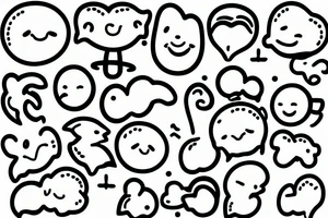 Simple Happiness Sticker Tattoo tattoo idea