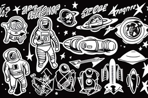 Astronaut exploding tattoo idea