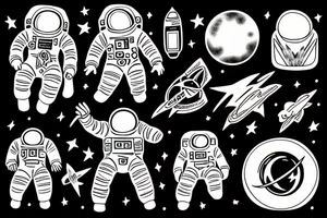 Astronaut exploding tattoo idea
