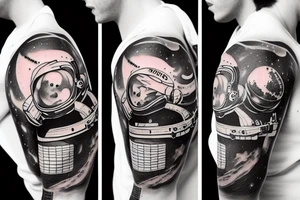 Astronaut exploding tattoo idea
