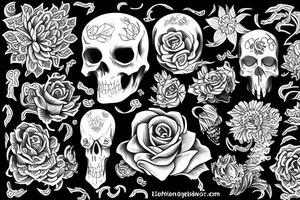 death flower tattoo idea