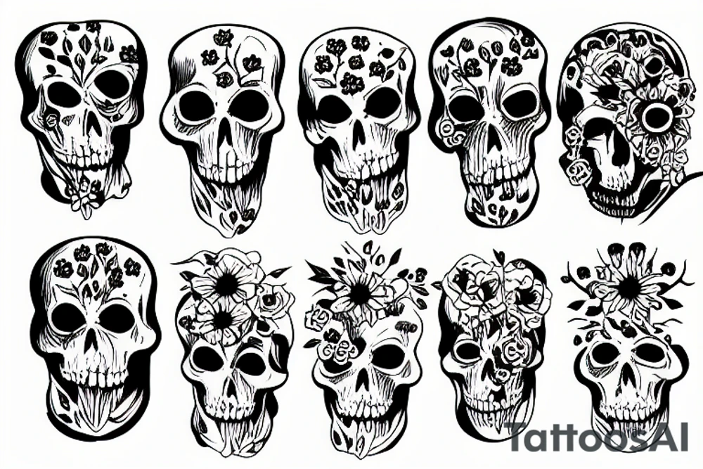 death flower tattoo idea