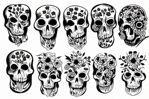 death flower tattoo idea