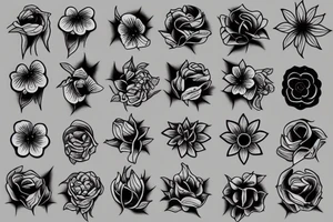death flower tattoo idea
