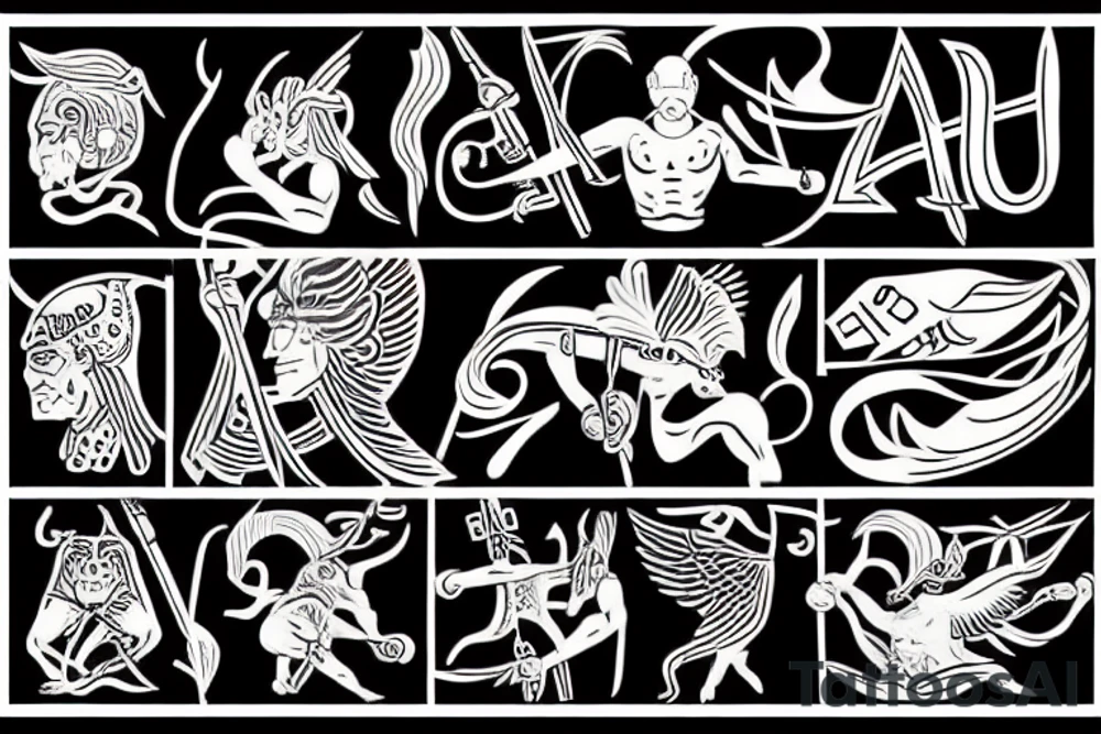 ra fighting the zeus tattoo idea