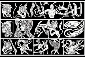 ra fighting the zeus tattoo idea