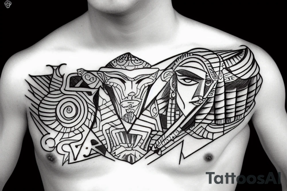 ra fighting the zeus tattoo idea