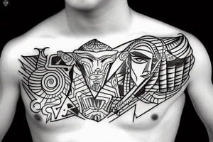 ra fighting the zeus tattoo idea