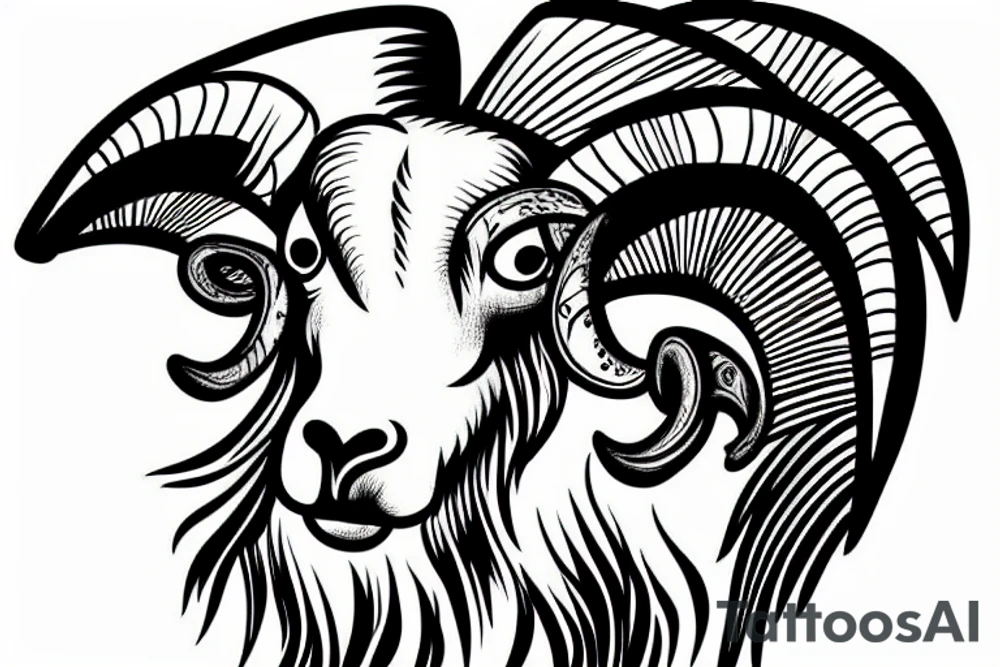 a ram crushing a spider tattoo idea
