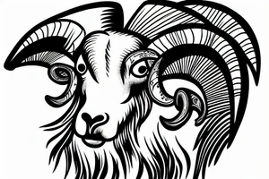 a ram crushing a spider tattoo idea