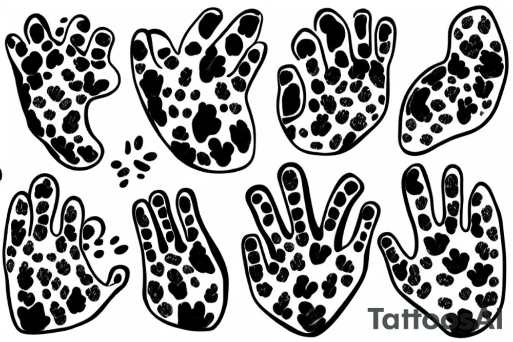 A paw of a golden retriever dog tattoo idea