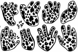 A paw of a golden retriever dog tattoo idea