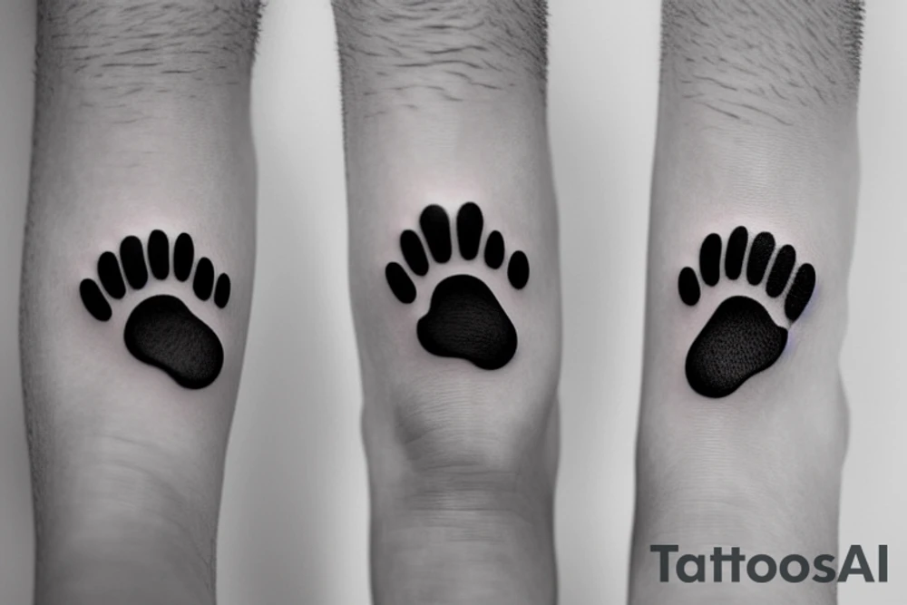 a dogs foot stamp tattoo idea