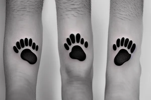 a dogs foot stamp tattoo idea