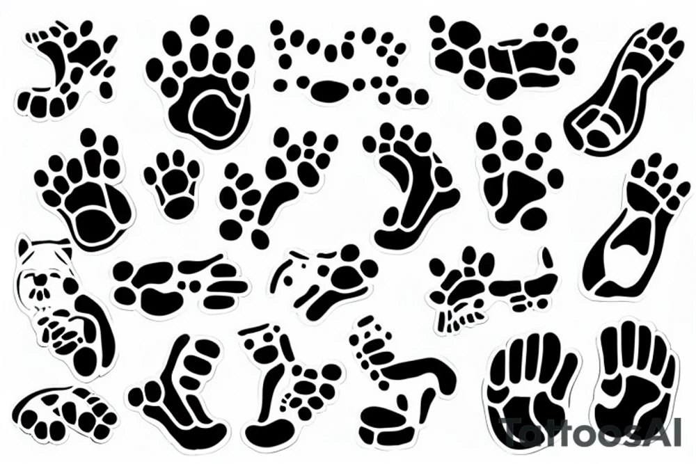 a dogs foot stamp tattoo idea