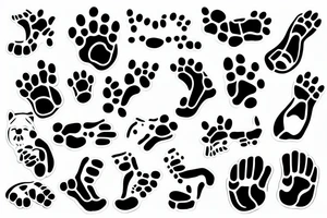 a dogs foot stamp tattoo idea