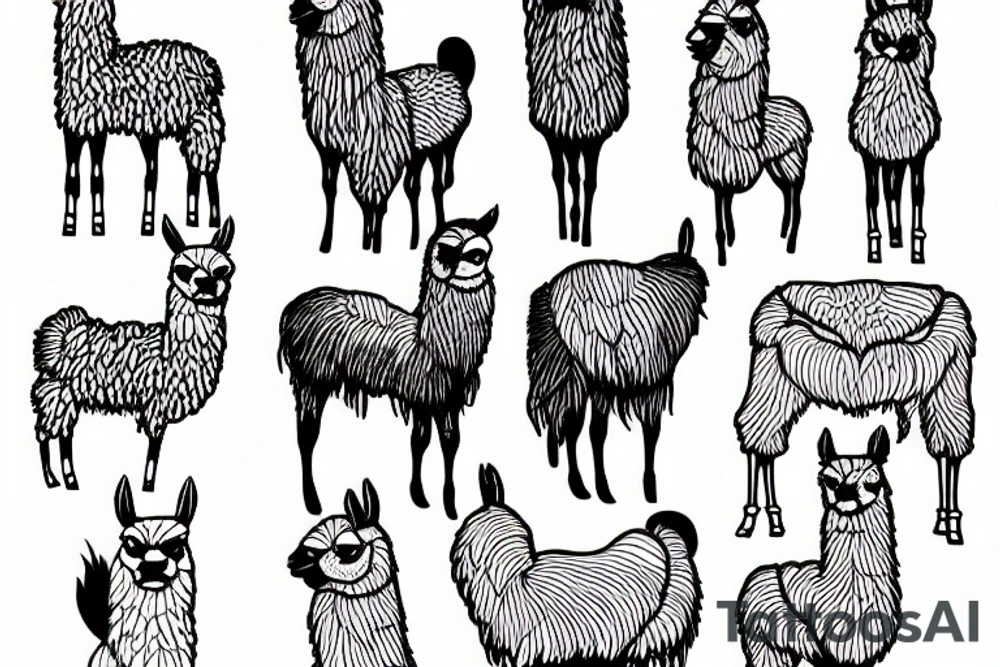 Llama tattoo idea