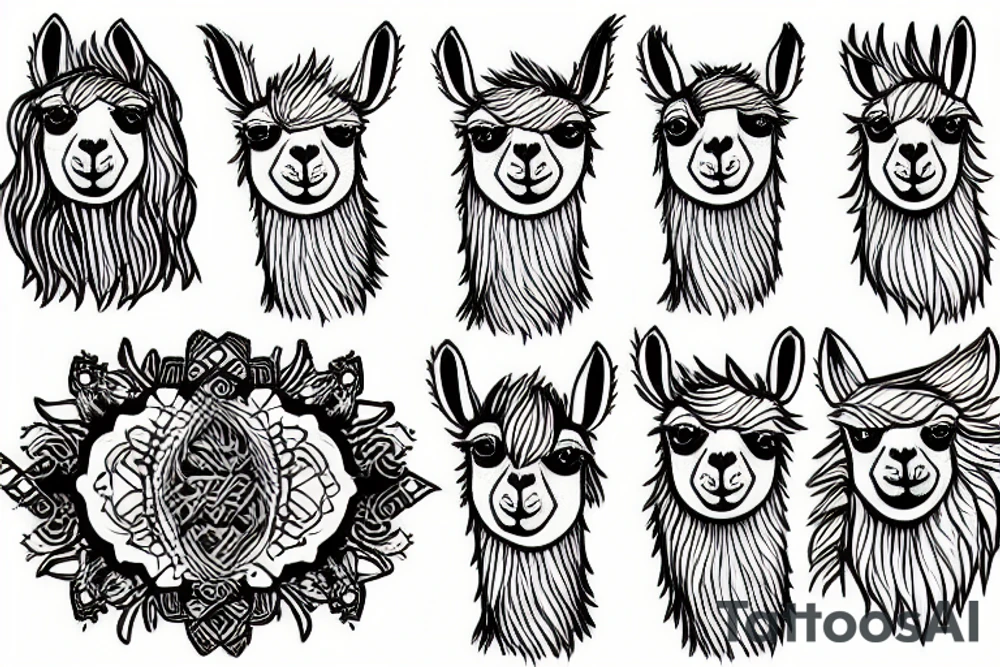 Llama tattoo idea