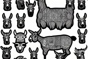 Cool Llama tattoo idea