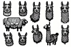 Cool Llama tattoo idea