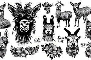 Badass Llama tattoo idea