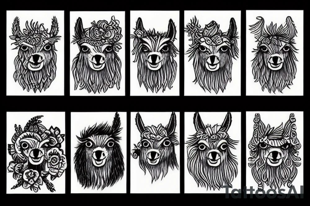 Badass Llama tattoo idea