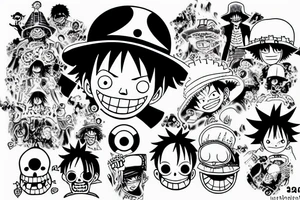 one piece luffy inspire tattoo idea