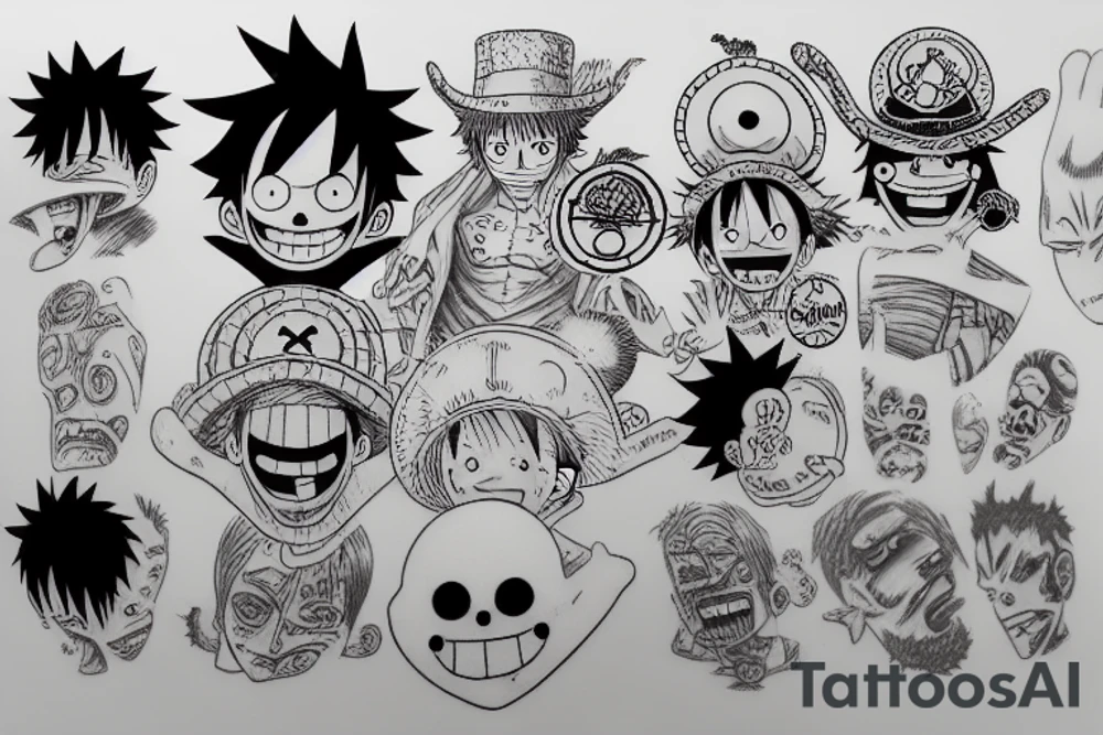 one piece luffy inspire tattoo idea