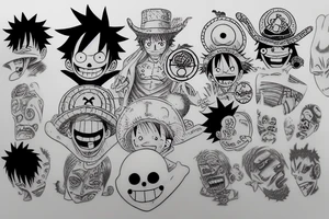 one piece luffy inspire tattoo idea