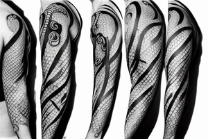 Sasuke snake sleeve tattoo idea