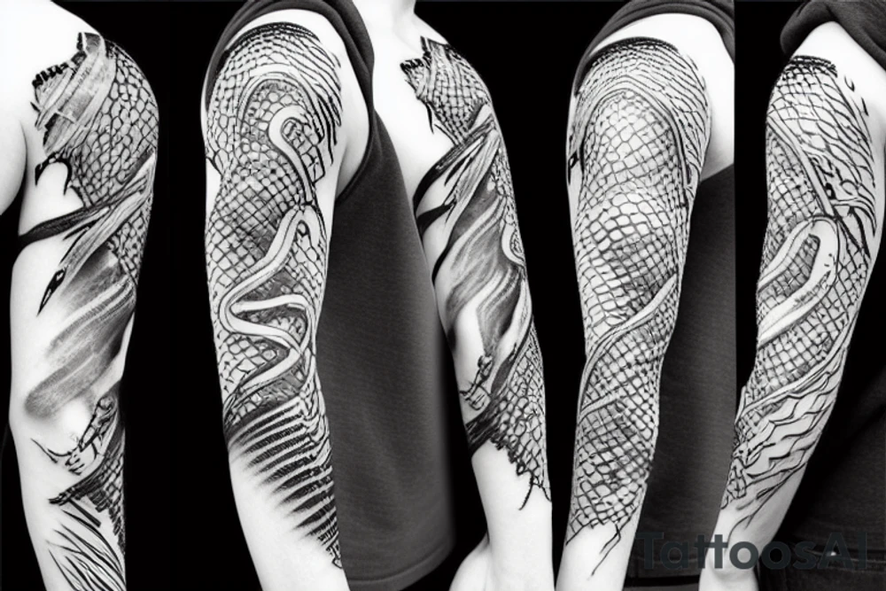 Sasuke snake sleeve tattoo idea